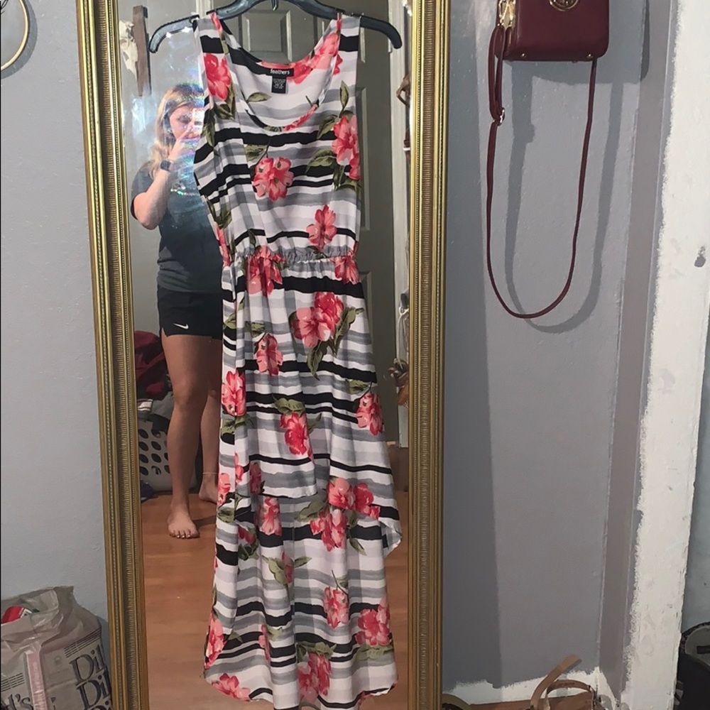 floral high-low dress